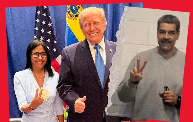 Delcy Rodríguez Escondió Su Puño Cerrado Junto A Trump en Apoyo A Maduro