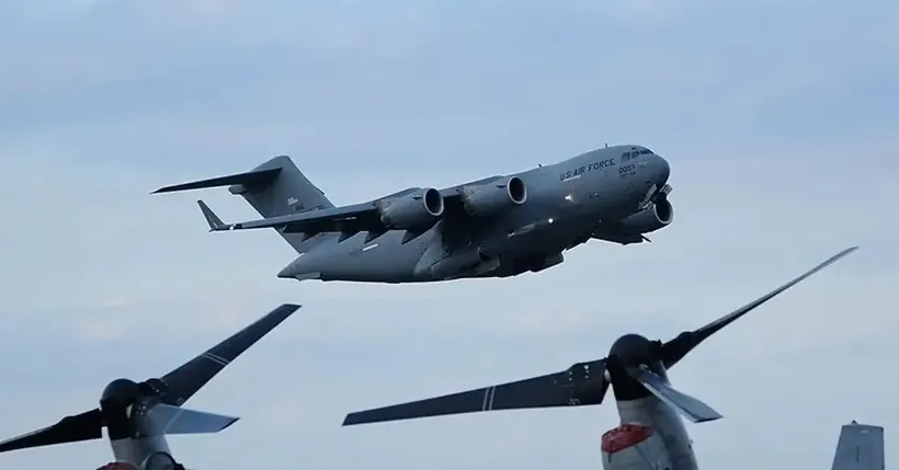 Amerikan askeri nakliye uçağı Moskova'ya geldi