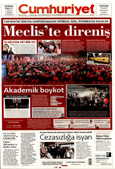 CUMHURİYET 25 Mart 2025 gazete manşeti