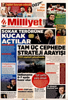 MİLLİYET 25 Mart 2025 gazete manşeti