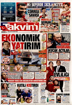 TAKVİM 25 Mart 2025 gazete manşeti