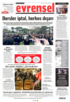 EVRENSEL 25 Mart 2025 gazete manşeti