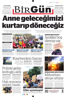 BİRGÜN 25 Mart 2025 gazete manşeti