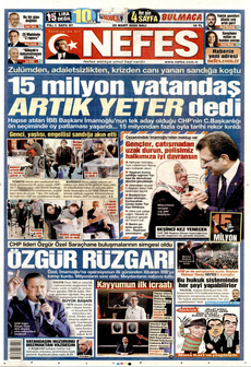 NEFES 25 Mart 2025 gazete manşeti