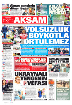 AKŞAM 3 Nisan 2025 gazete manşeti