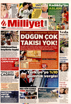 MİLLİYET 3 Nisan 2025 gazete manşeti