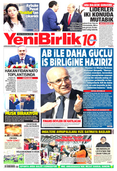 YENİBİRLİK 3 Nisan 2025 gazete manşeti