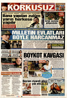 KORKUSUZ 3 Nisan 2025 gazete manşeti