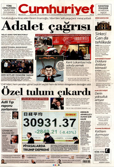 CUMHURİYET 8 Nisan 2025 gazete manşeti