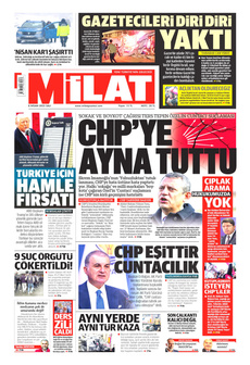 MİLAT 8 Nisan 2025 gazete manşeti