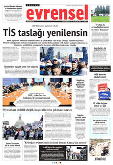 EVRENSEL 8 Nisan 2025 gazete manşeti
