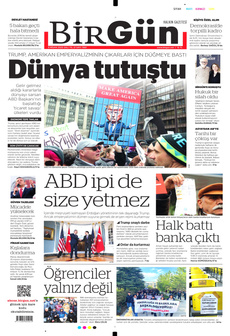 BİRGÜN 8 Nisan 2025 gazete manşeti