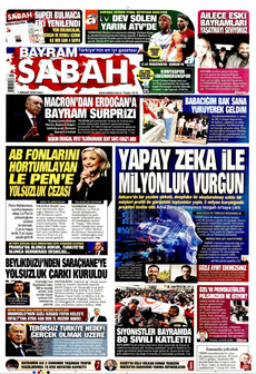 SABAH 1 Nisan 2025 gazete manşeti