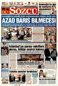 SÖZCÜ 1 Nisan 2025 gazete manşeti