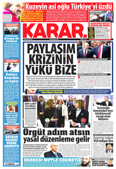 KARAR 1 Nisan 2025 gazete manşeti