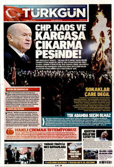 TÜRKGÜN 1 Nisan 2025 gazete manşeti