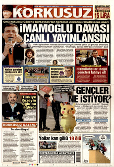 KORKUSUZ 1 Nisan 2025 gazete manşeti