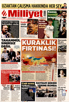 MİLLİYET 31 Mart 2025 gazete manşeti