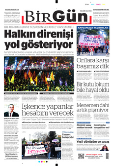 BİRGÜN 31 Mart 2025 gazete manşeti