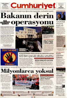 CUMHURİYET 15 Nisan 2025 gazete manşeti