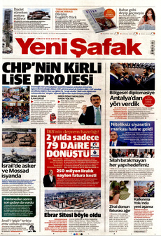 YENİ ŞAFAK 15 Nisan 2025 gazete manşeti