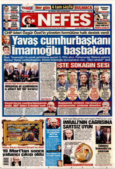 NEFES 30 Nisan 2025 gazete manşeti