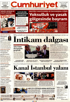 CUMHURİYET 1 Mayıs 2025 gazete manşeti