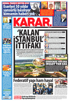 KARAR 1 Mayıs 2025 gazete manşeti