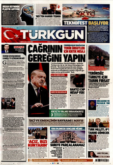 TÜRKGÜN 1 Mayıs 2025 gazete manşeti