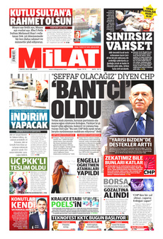 MİLAT 1 Mayıs 2025 gazete manşeti