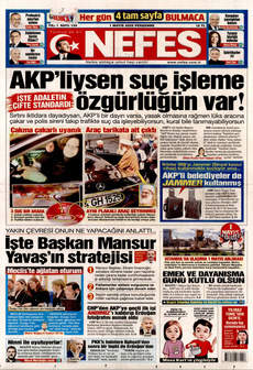 NEFES 1 Mayıs 2025 gazete manşeti