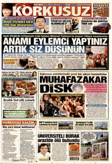 KORKUSUZ 3 Mayıs 2025 gazete manşeti