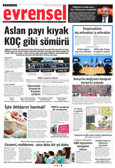 EVRENSEL 4 Mayıs 2025 gazete manşeti