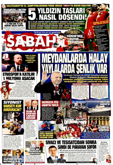 SABAH 20 Mayıs 2025 gazete manşeti