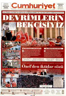 CUMHURİYET 20 Mayıs 2025 gazete manşeti