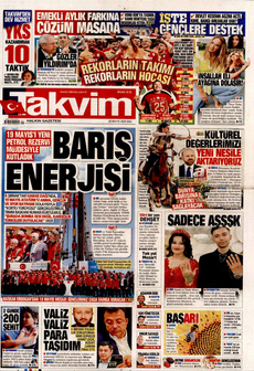 TAKVİM 20 Mayıs 2025 gazete manşeti