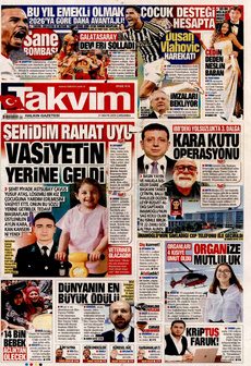 TAKVİM 21 Mayıs 2025 gazete manşeti