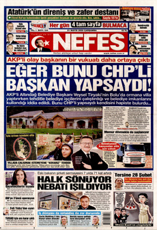 NEFES 21 Mayıs 2025 gazete manşeti