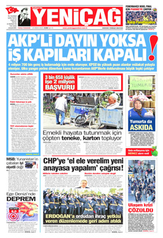 YENİÇAĞ 23 Mayıs 2025 gazete manşeti