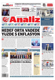 ANALİZ 23 Mayıs 2025 gazete manşeti
