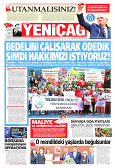 YENİÇAĞ 29 Mayıs 2025 gazete manşeti