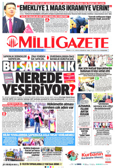MİLLİ GAZETE 29 Mayıs 2025 gazete manşeti