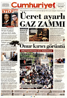 CUMHURİYET 3 Temmuz 2025 gazete manşeti