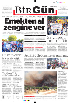 BİRGÜN 3 Temmuz 2025 gazete manşeti