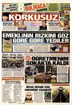 KORKUSUZ 3 Temmuz 2025 gazete manşeti
