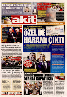 YENİ AKİT 4 Temmuz 2025 gazete manşeti