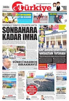 TÜRKİYE GAZETESİ 6 Temmuz 2025 gazete manşeti
