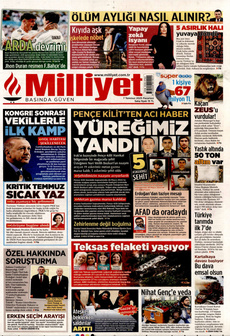MİLLİYET 7 Temmuz 2025 gazete manşeti