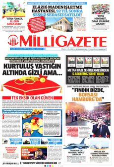 MİLLİ GAZETE 7 Temmuz 2025 gazete manşeti