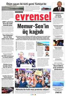 EVRENSEL 7 Temmuz 2025 gazete manşeti
